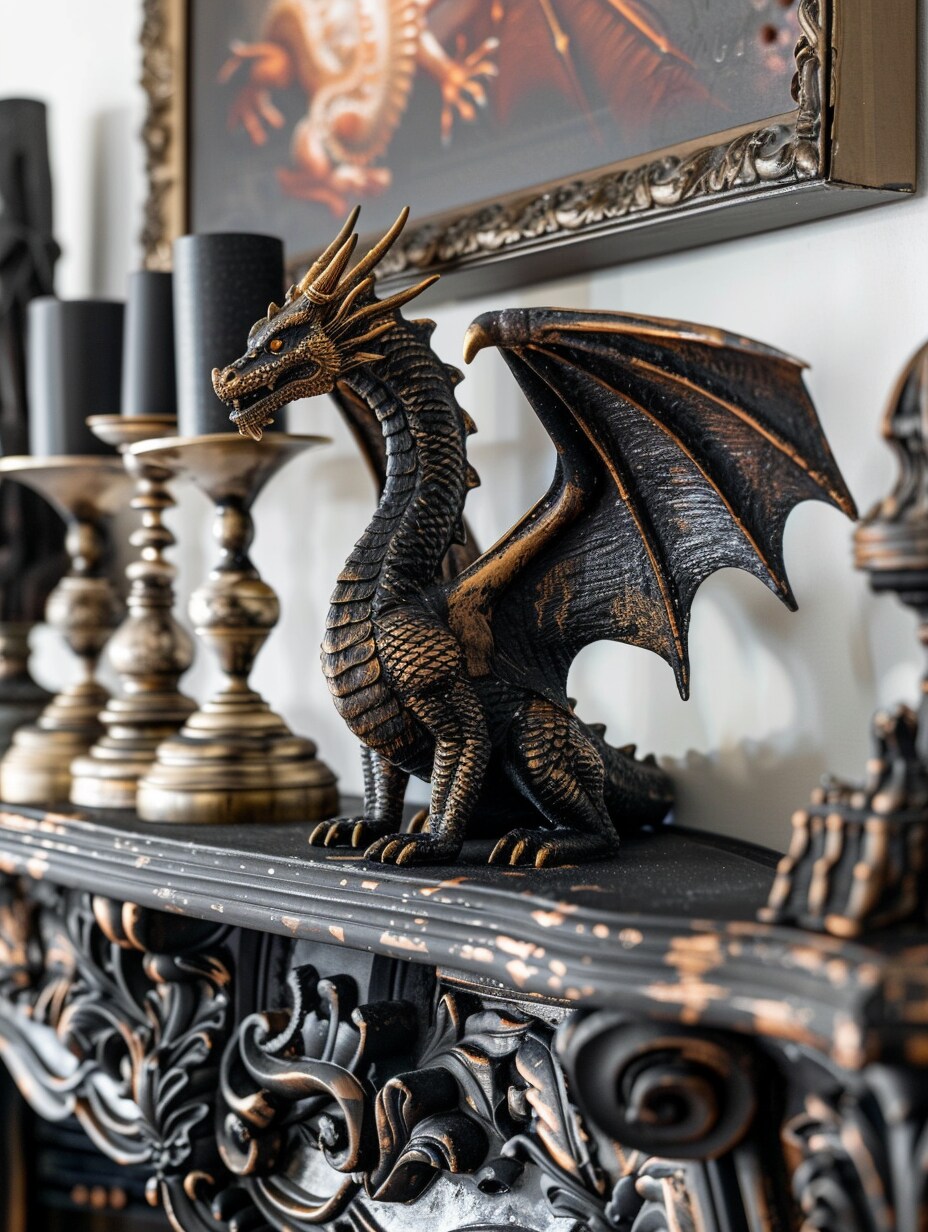 Gothic mantel decoration 14