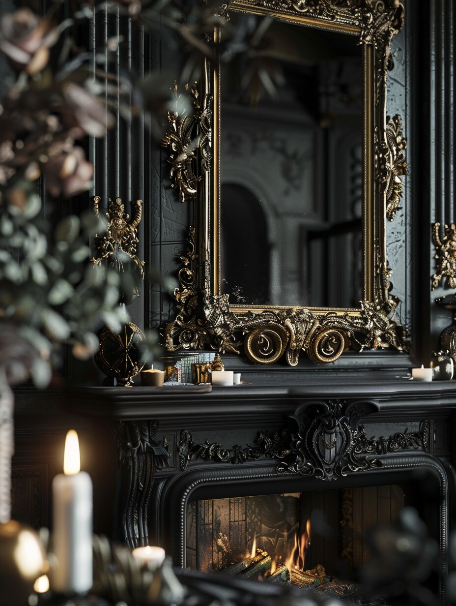Gothic mantel decoration 15
