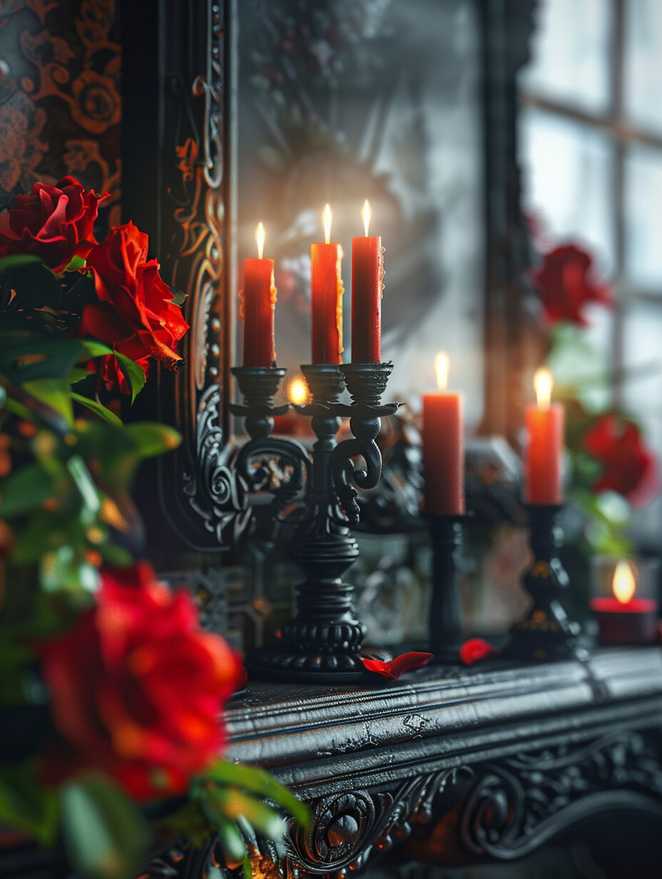Gothic mantel decoration 6