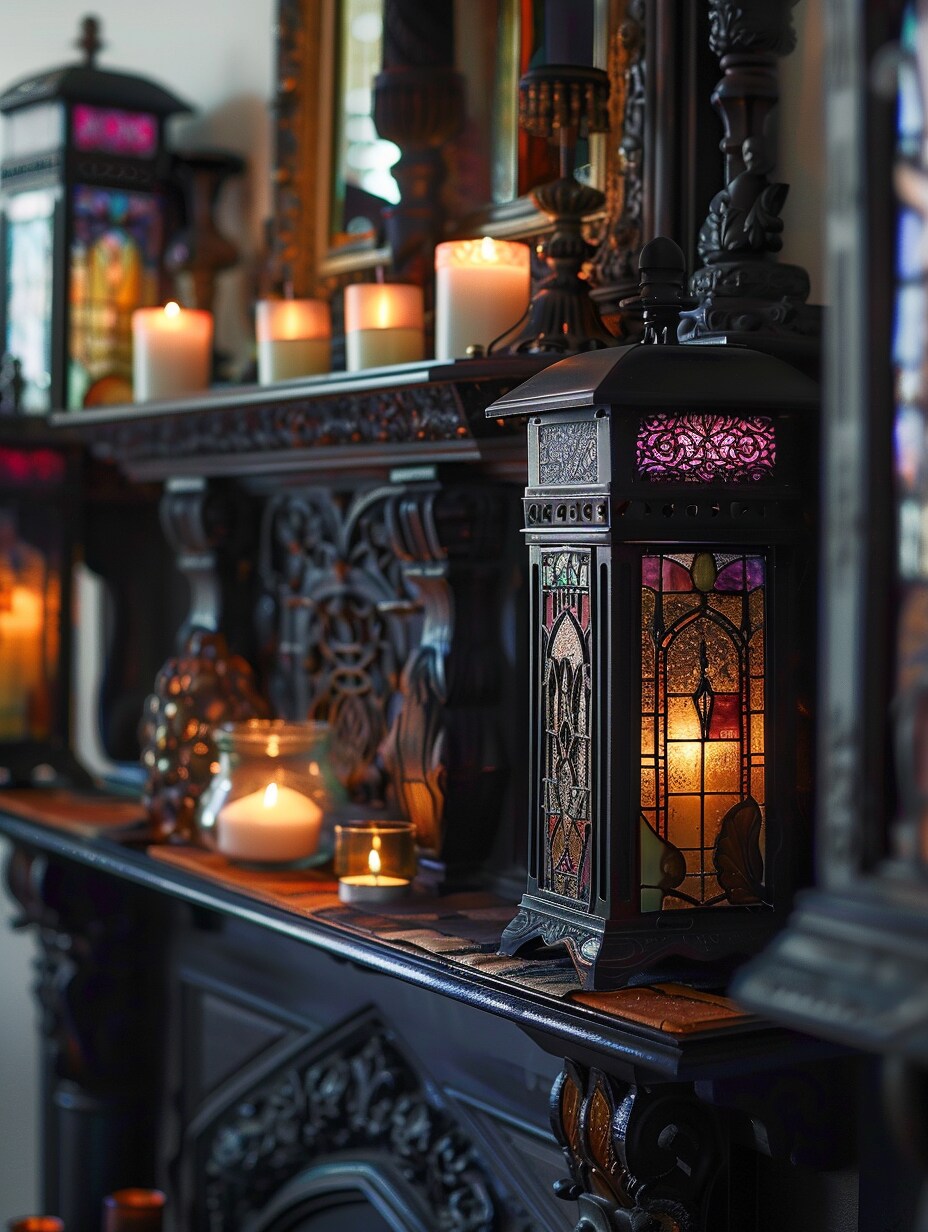 Gothic mantel decoration 7