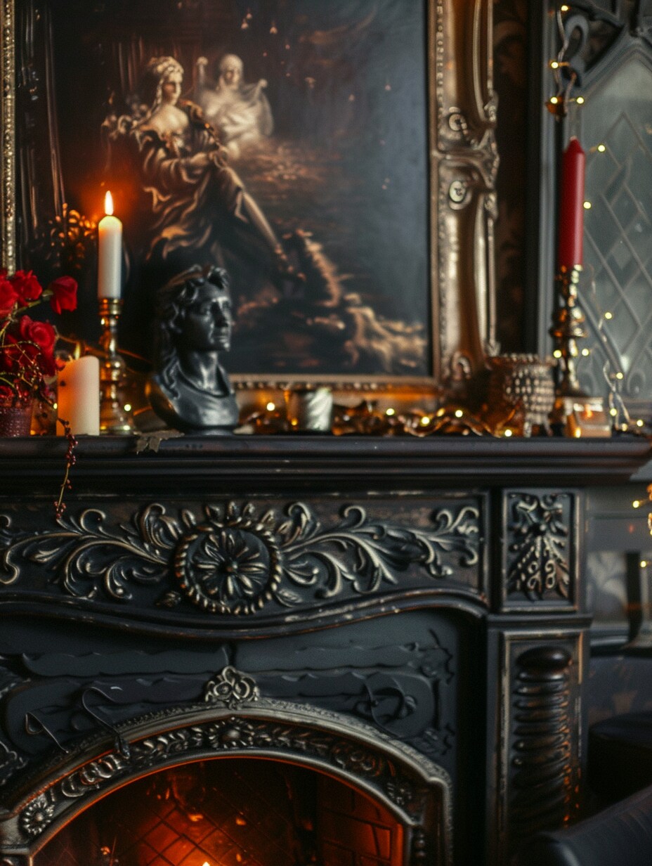 Gothic mantel decoration 9
