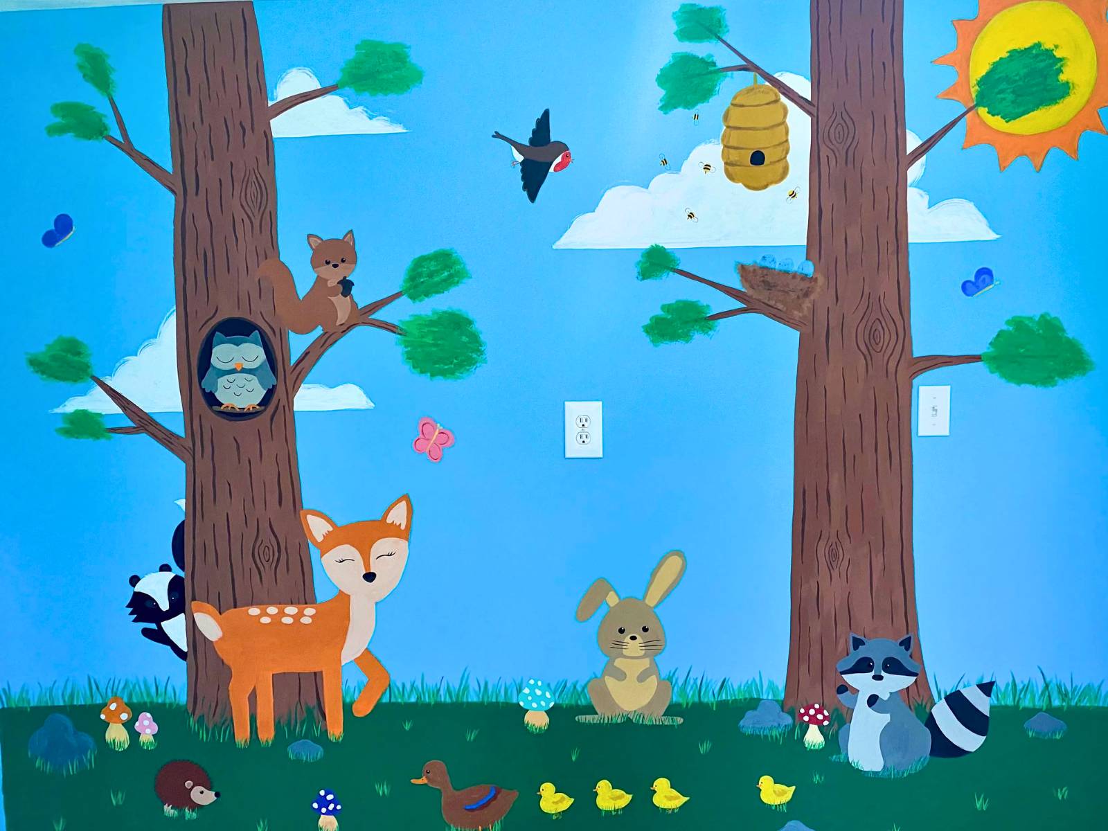Woodland Animals Mural