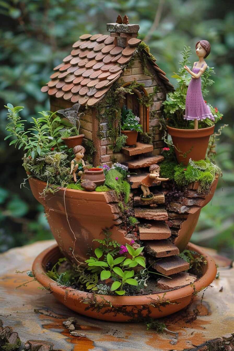 outdoor fairy garden ideas - 18