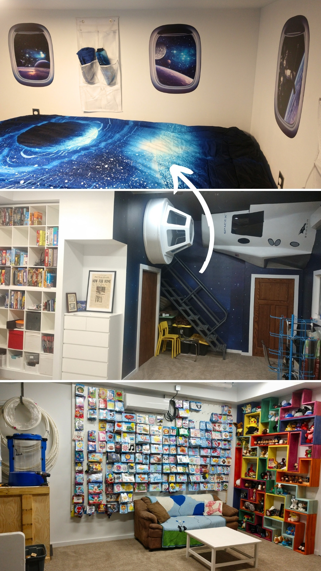 SpaceX Crew Dragon And ISS Cupola Bedroom Studio&mdash;Immersive DIY Space Themed Room
