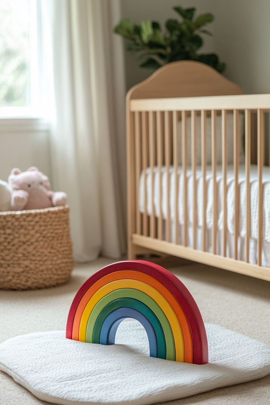 rainbow stacker in nusery